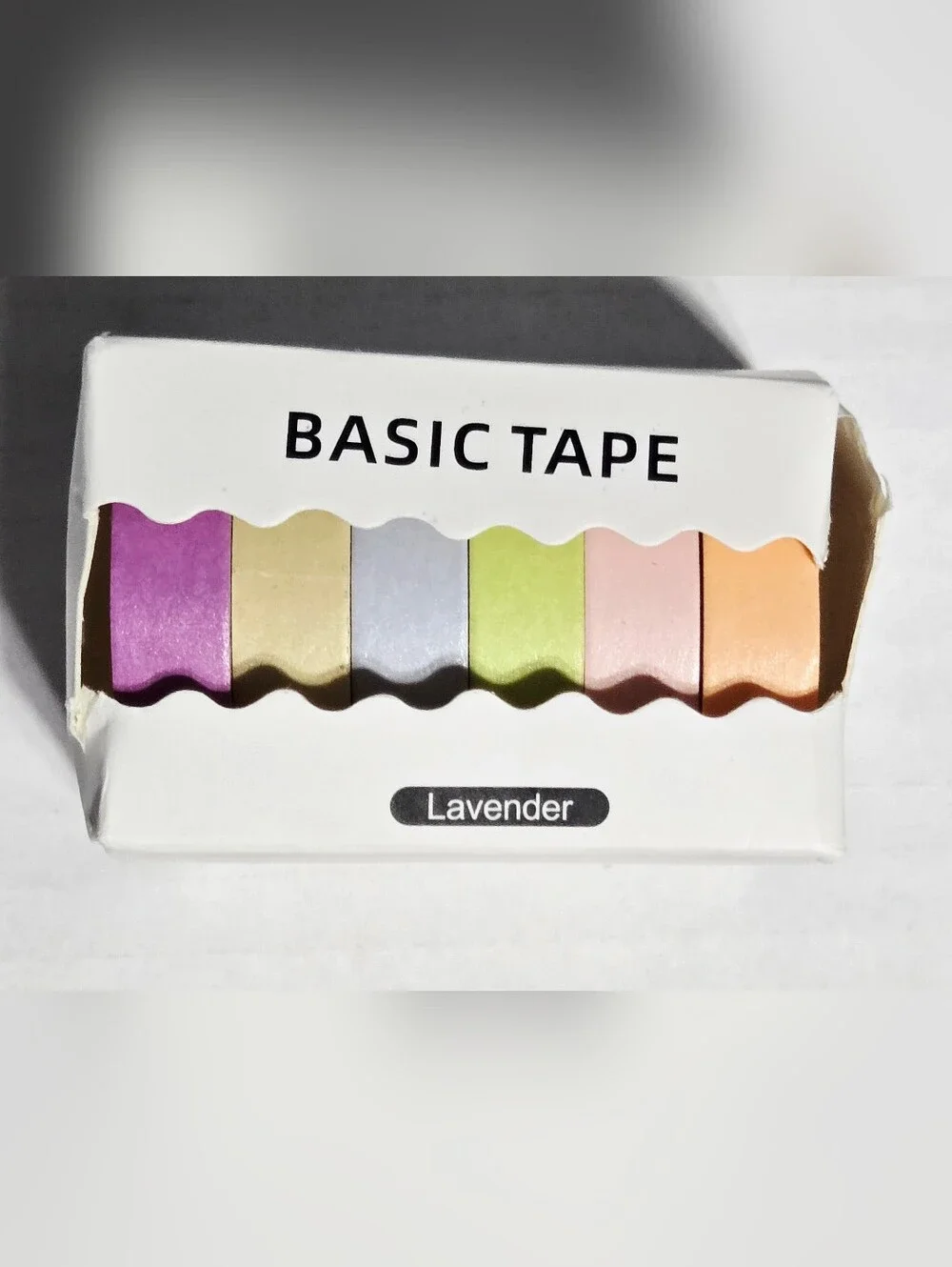 6 Roll Washi Masking Tape Set Pastel Solid Colors 0.9cm x 3m New Sealed Box